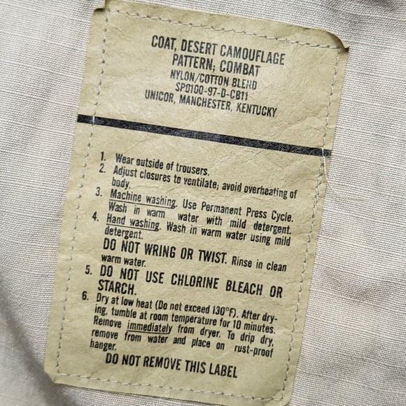 US Military Coat Medium X-Long Desert Camouflage Pattern Combat Jacket - Picture 14 of 15